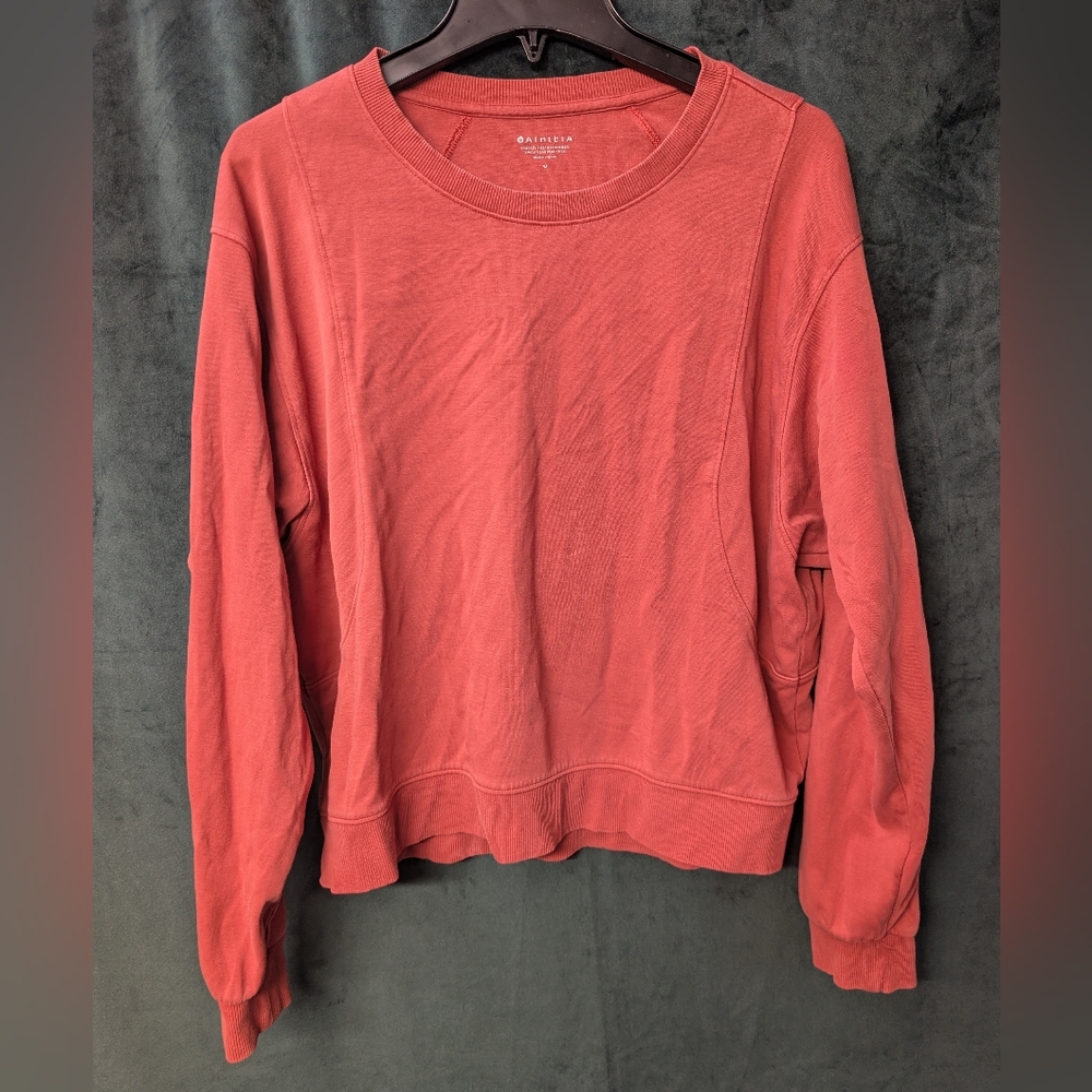 Athleta Coral Pullover Sweatshirt Size Medium